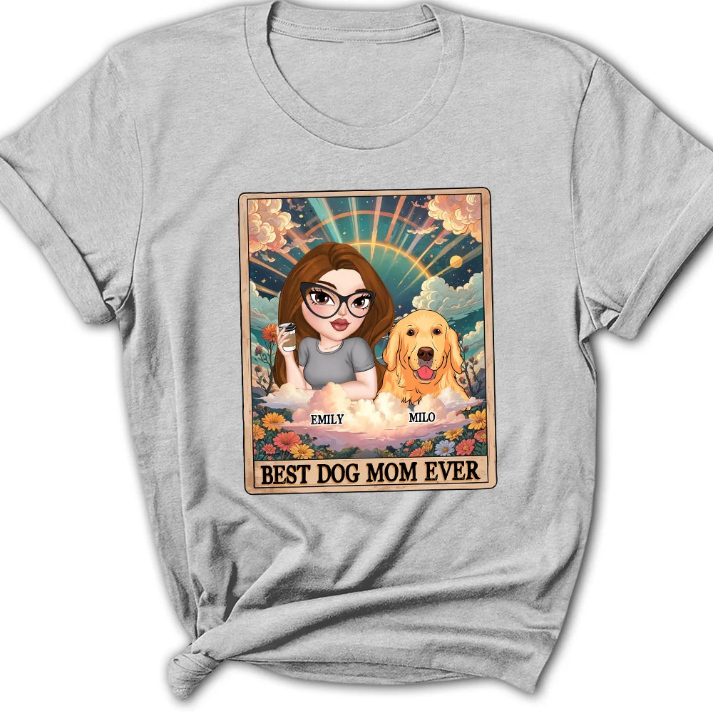 Tarot Dog Mom - Personalized Custom Women's T-shirt