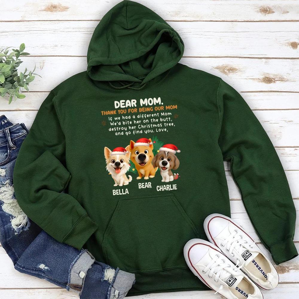 Thank You For Being My Dad Mom Cartoon - Personalized Custom Hoodie - Image 4