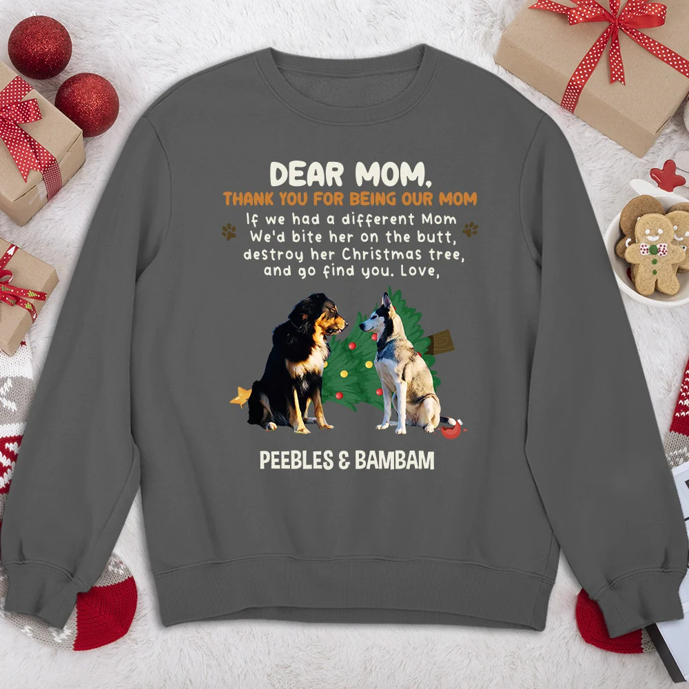 Thank You For Being My Dad Mom Cartoon Photo - Personalized Custom Sweatshirt - Image 3