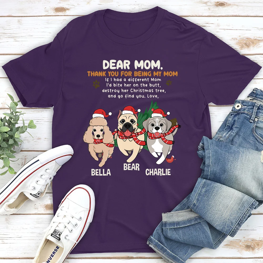 Thank You For Being My Dad Mom - Personalized Custom Unisex T-shirt - Image 4