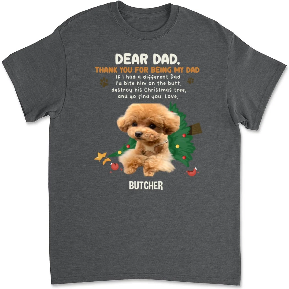 Thank You For Being My Dad Mom Photo - Personalized Custom Unisex T-shirt - Image 6