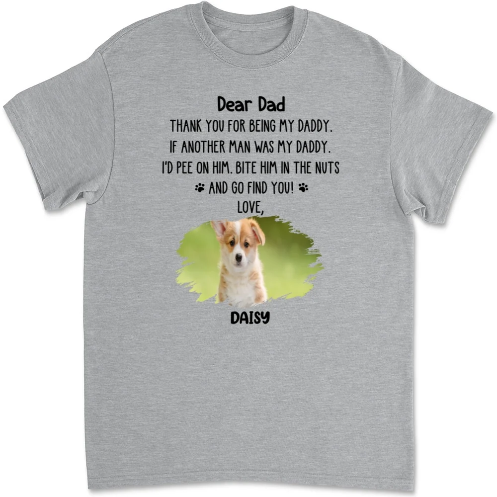 Thank You For Being My Daddy Photo - Personalized Custom Unisex T-Shirt - Image 7