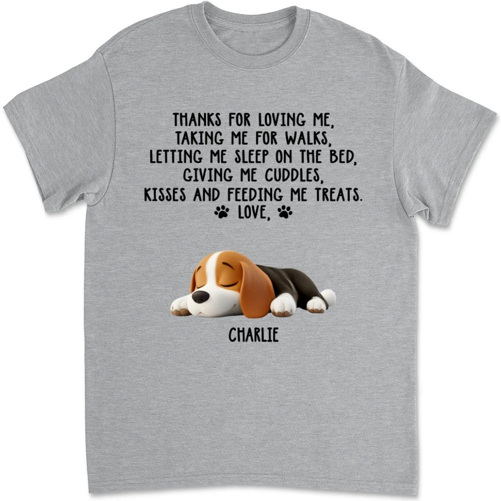 Thank You For Loving Me - Personalized Custom Unisex T-Shirt - Image 6