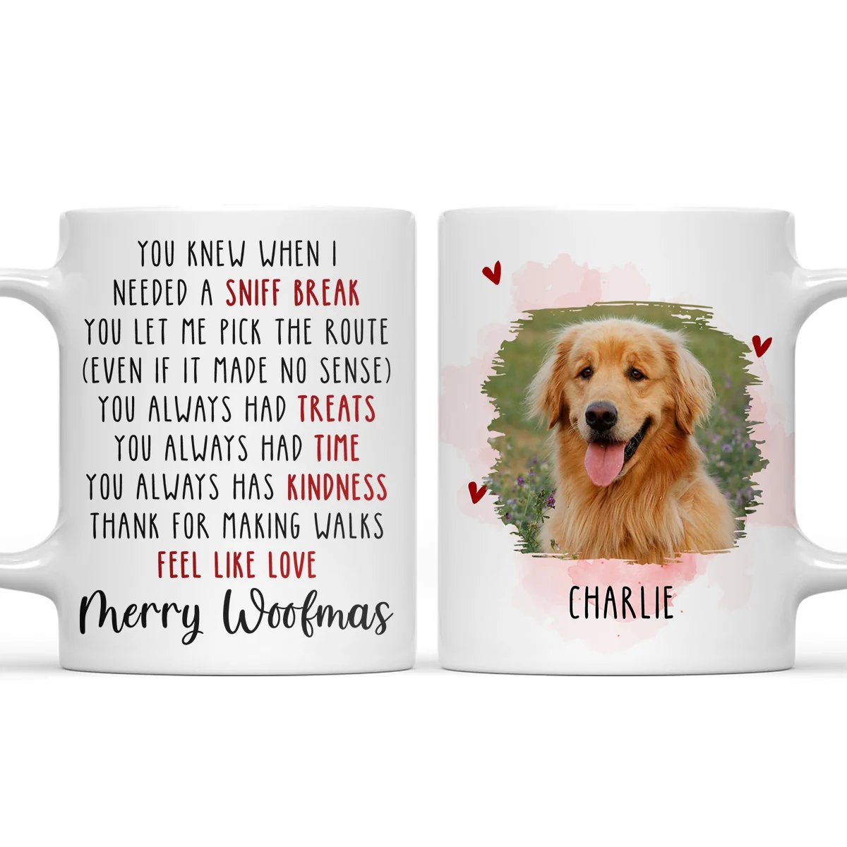 Thank You For Making Walks Feel Like Love Photo - Personalized Custom Coffee Mug