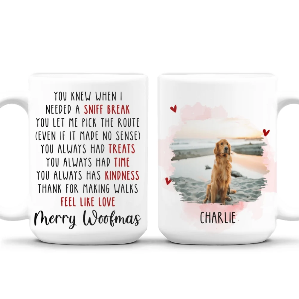 Thank You For Making Walks Feel Like Love Photo - Personalized Custom Coffee Mug - Image 5