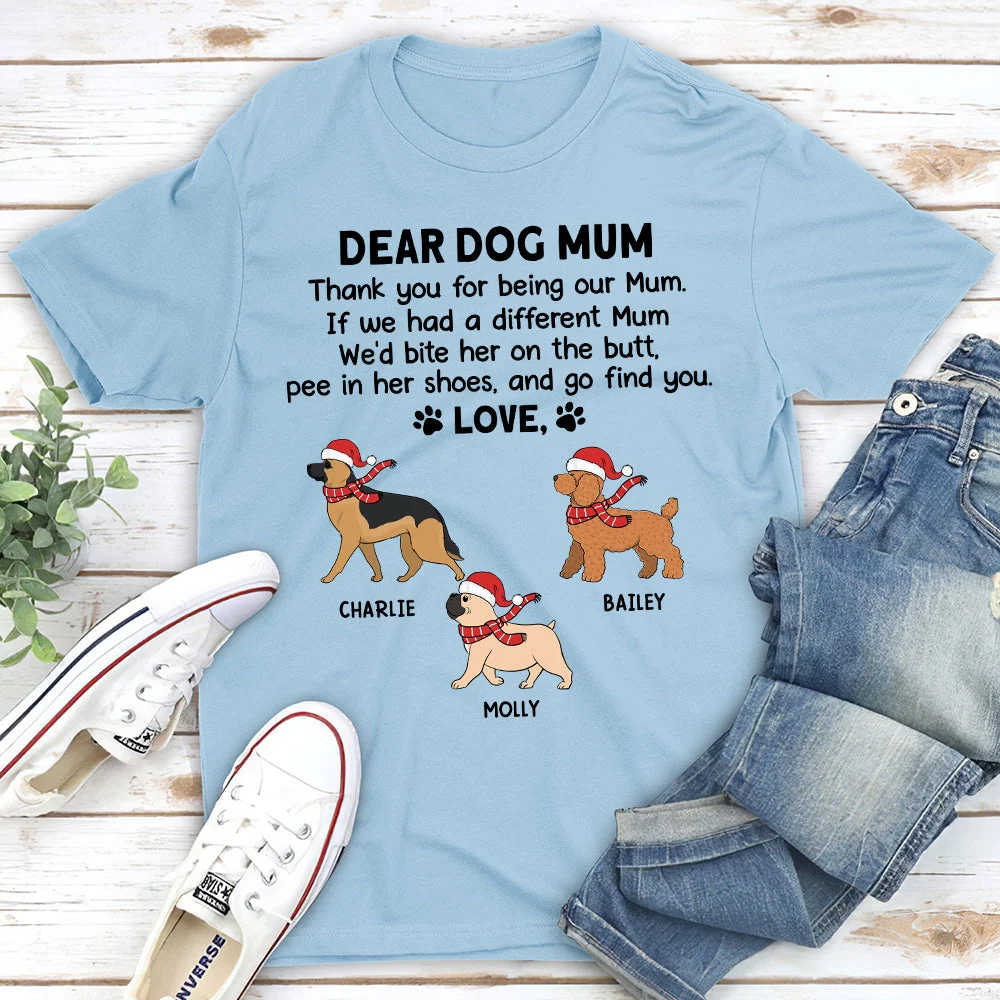 Thank You Mom Christmas - Personalized Custom Unisex T-Shirt - Image 4