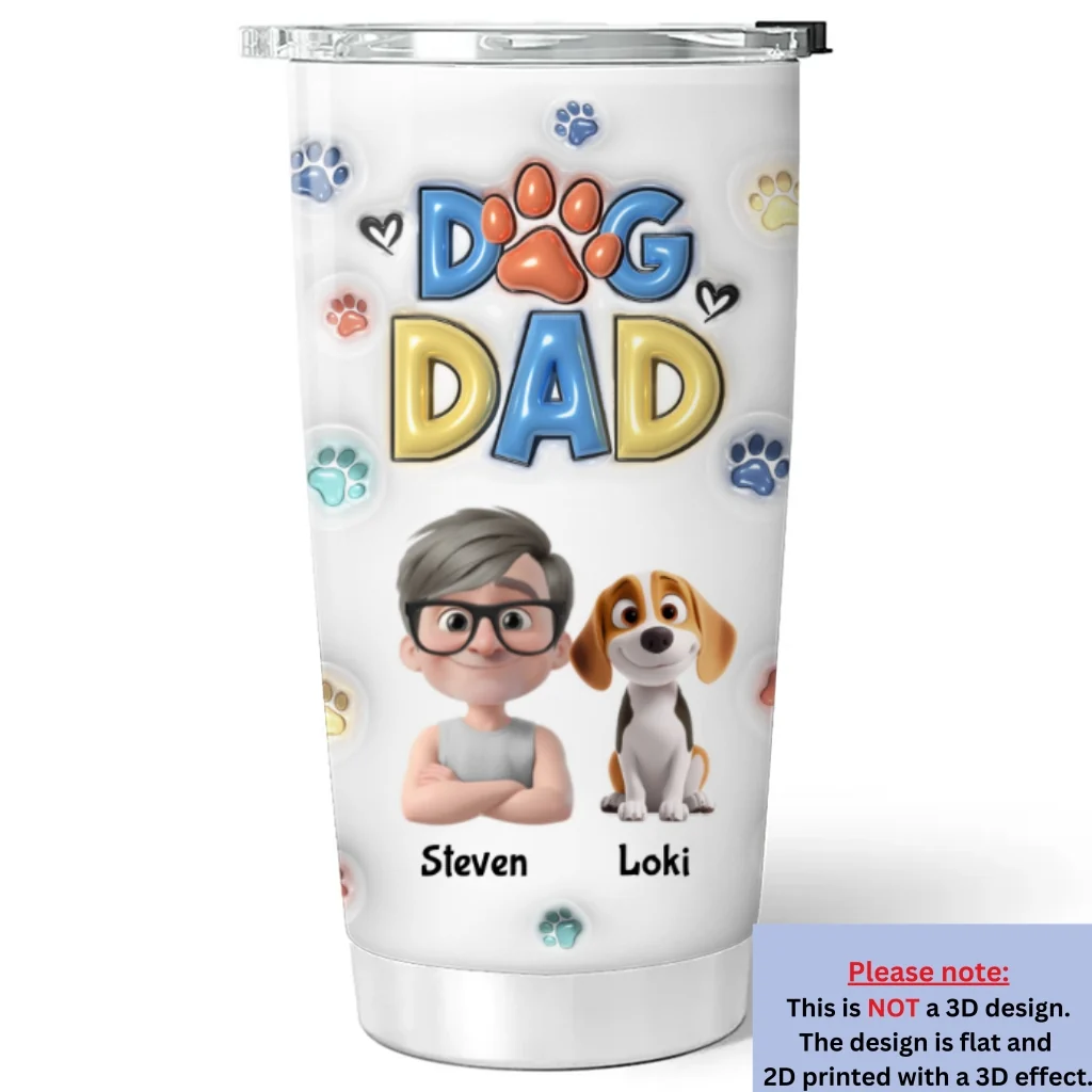 Thank You My Dog Mom Dad - Personalized Custom 3D Inflated Effect Tumbler - Image 6