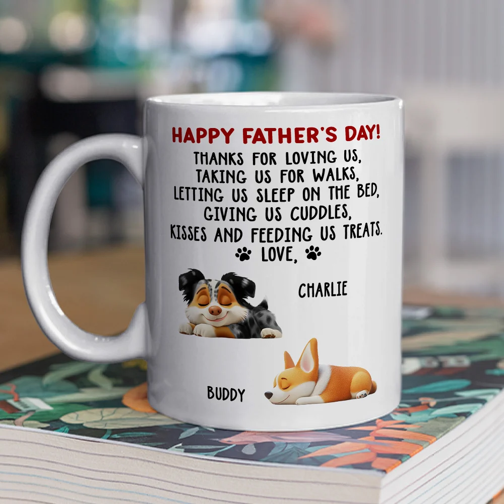 Thanks For Loving Me Dad - Personalized Custom Coffee Mug - Image 2