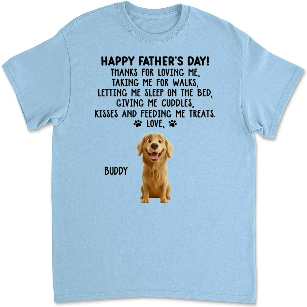 Thanks For Loving Me Dog Dad 2 - Personalized Custom Unisex T-Shirt - Image 7