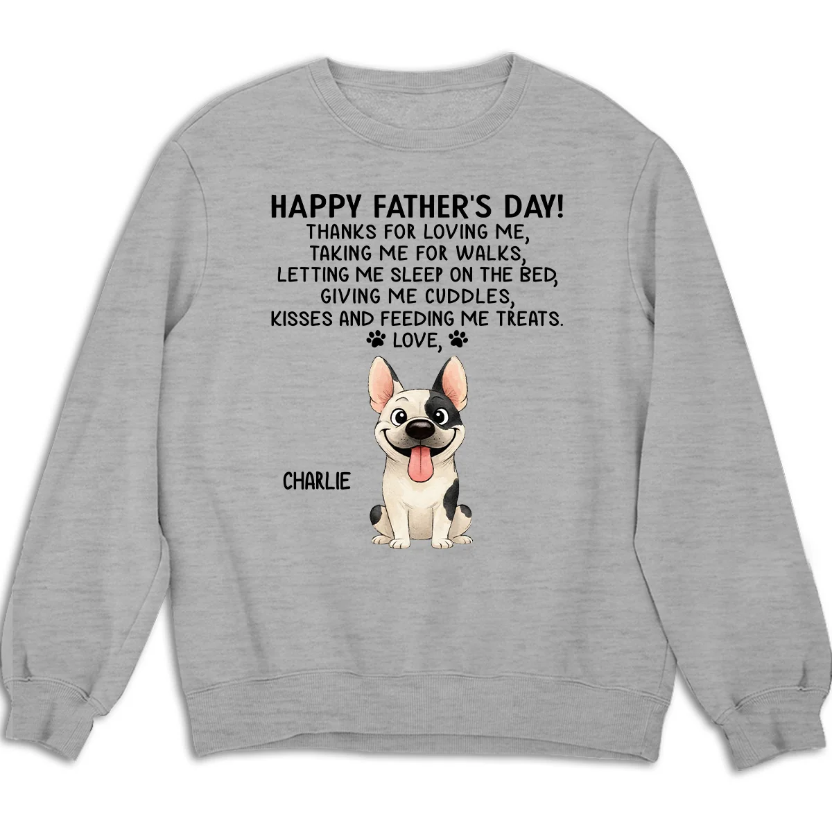 Thanks For Loving Me Dog Dad - Personalized Custom Shirt - Image 2