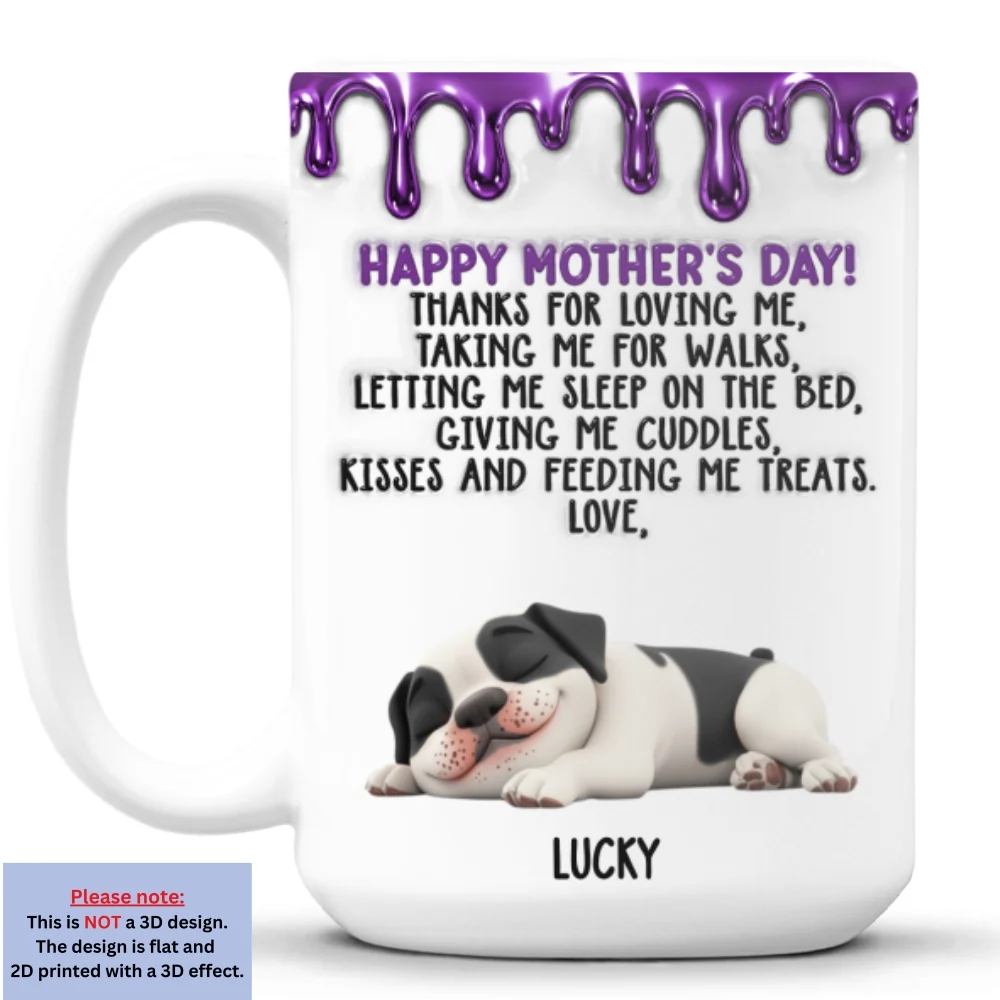 Thanks For Loving Me Mom - Personalized Custom 3D Effect Coffee Mug - Image 8