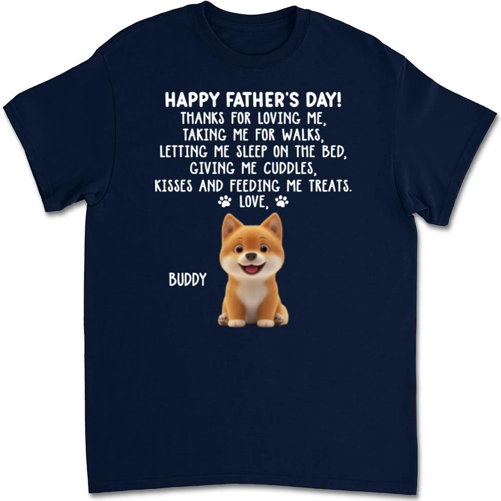 Thanks For Loving Us Dad 2 - Personalized Custom Unisex T-shirt - Image 7