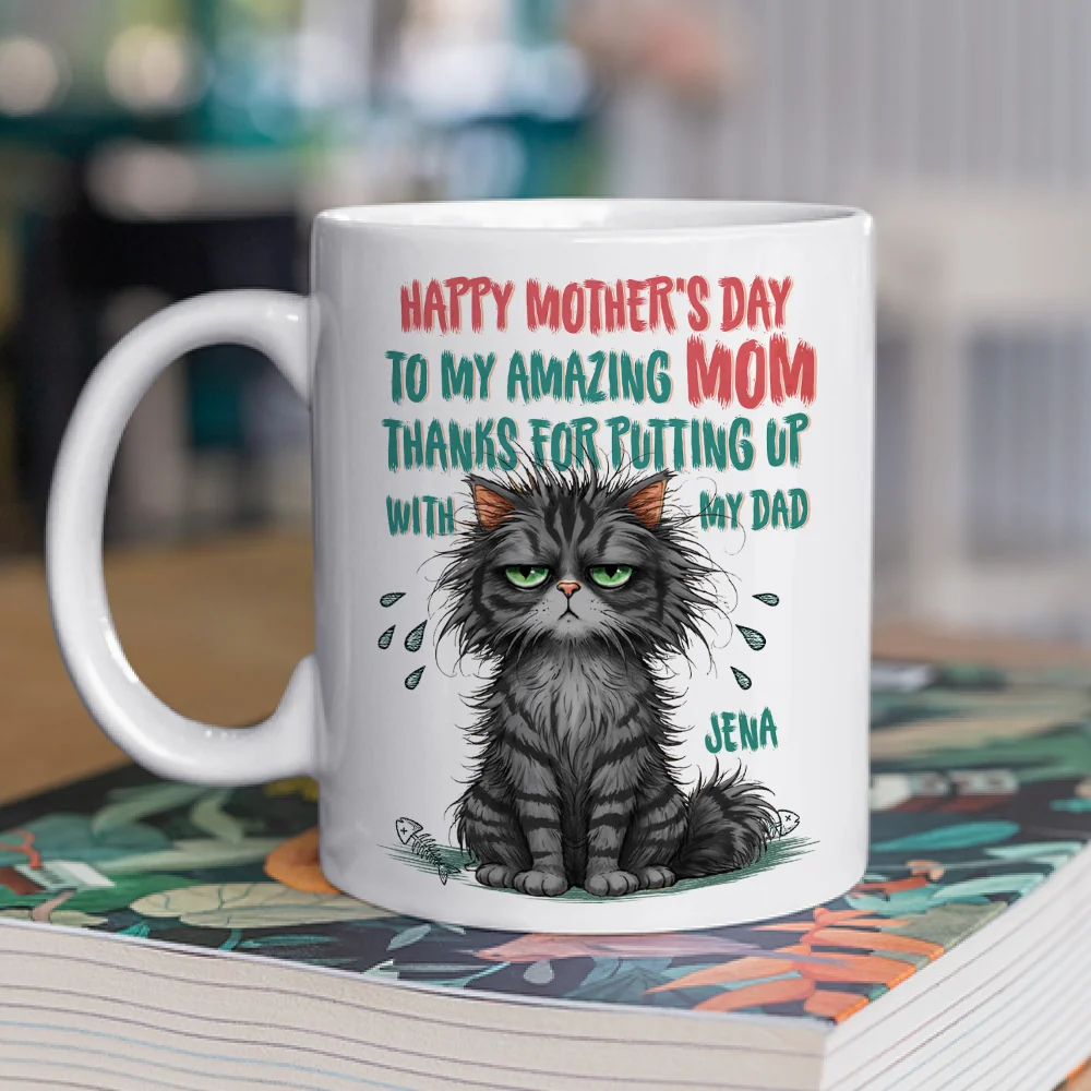 Thanks For Putting Up With My Dad - Personalized Custom Coffee Mug - Image 2