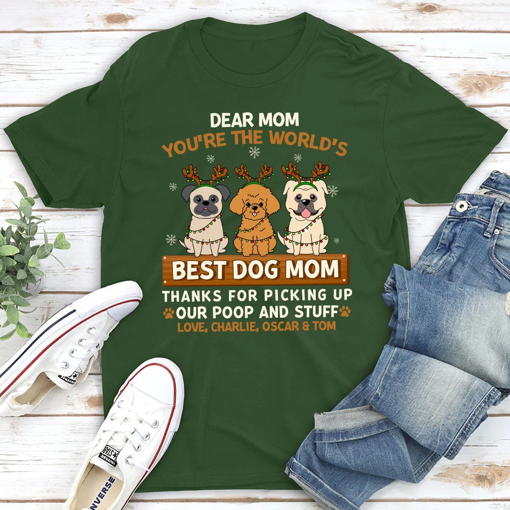Thanks For Simple Dog Mom - Personalized Custom Unisex T-shirt - Image 3
