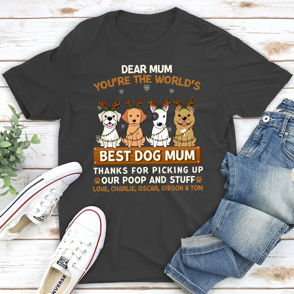 Thanks For Simple Dog Mom - Personalized Custom Unisex T-shirt - Image 4