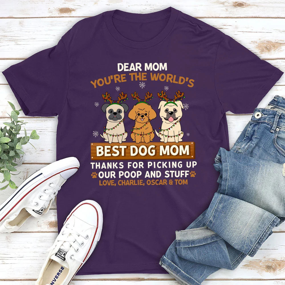Thanks For Simple Dog Mom - Personalized Custom Unisex T-shirt - Image 5