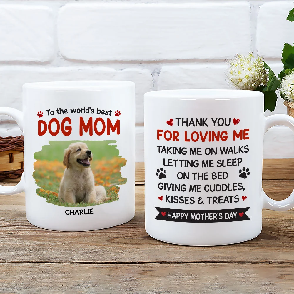 Thanks For Taking Us On Walks Photo - Personalized Custom Coffee Mug - Image 2
