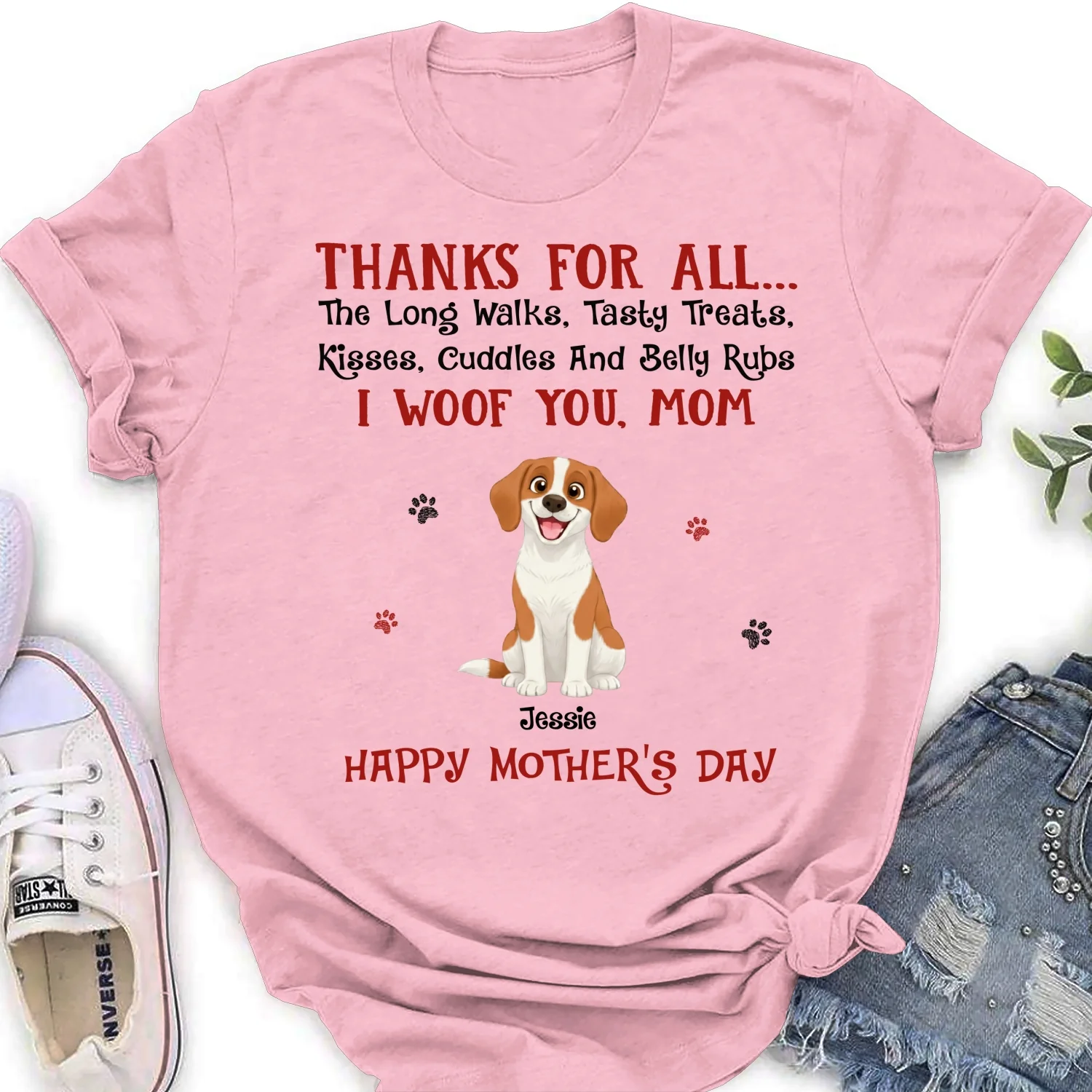 Thanks For Tasty Treats - Personalized Custom Women's T-Shirt - Image 7