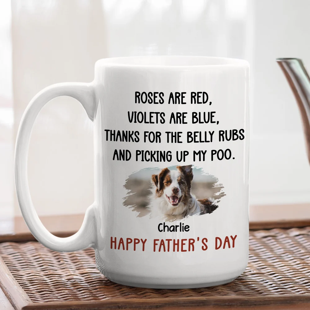 Thanks For The Belly Rubs Photo - Personalized Custom Coffee Mug - Image 4