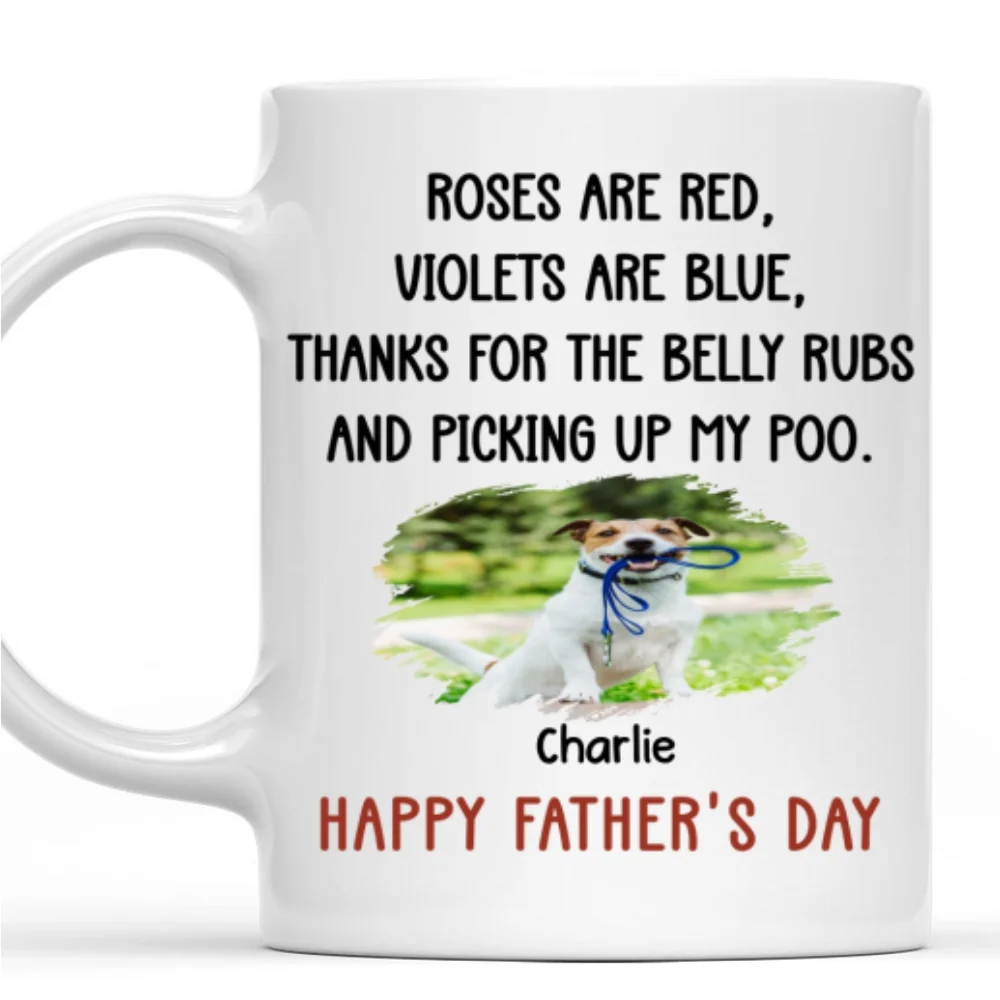 Thanks For The Belly Rubs Photo - Personalized Custom Coffee Mug - Image 6