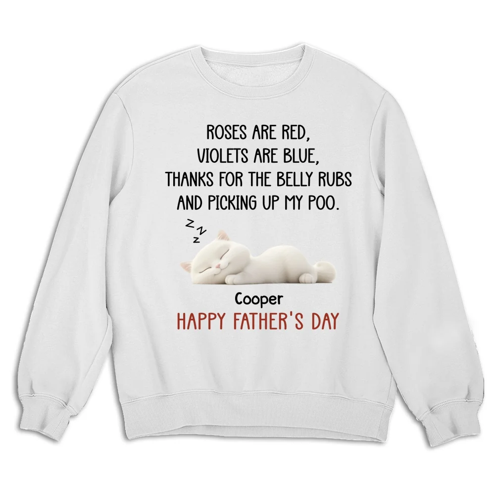 Thanks For The Belly Rubs Ver Cat - Personalized Custom Sweatshirt - Image 6