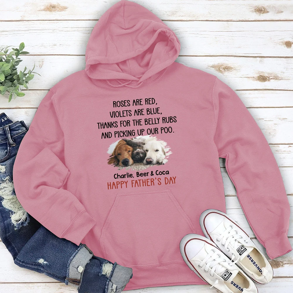 Thanks For The Belly Rubs Ver Pet Photo - Personalized Custom Hoodie - Image 2