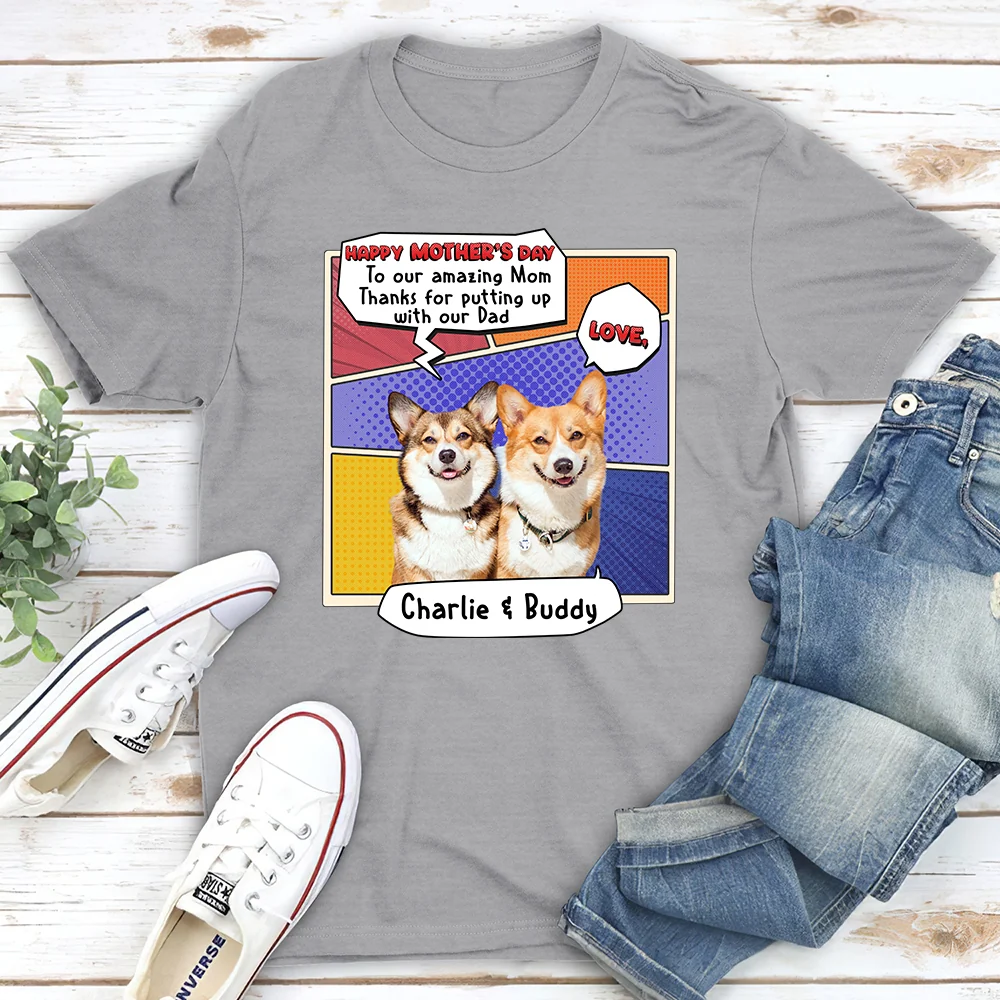 Thanks You For Putting Up Photo - Personalized Custom Unisex T-shirt - Image 2