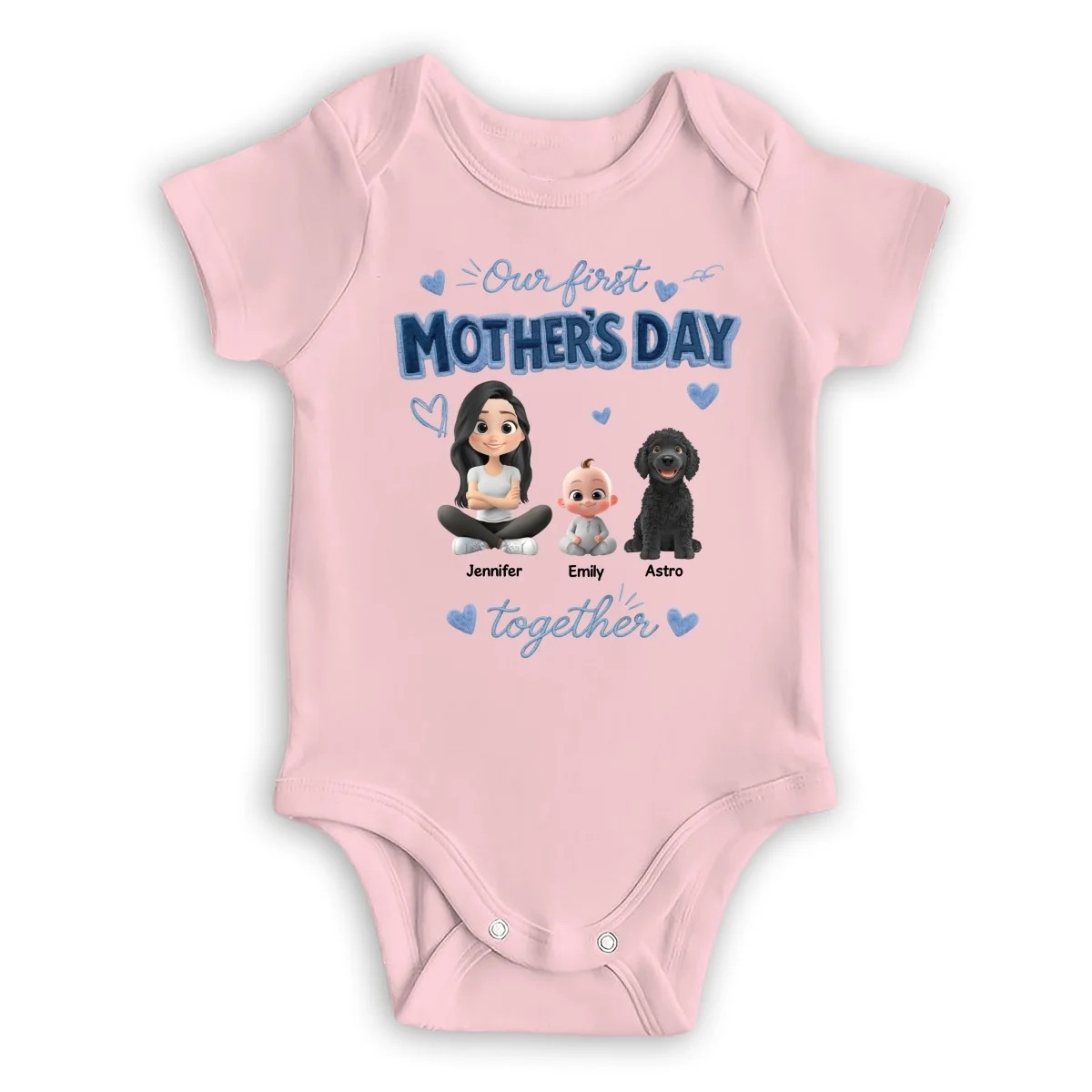 The Beginning Of Mom - Personalized Custom Baby Onesie - Image 10