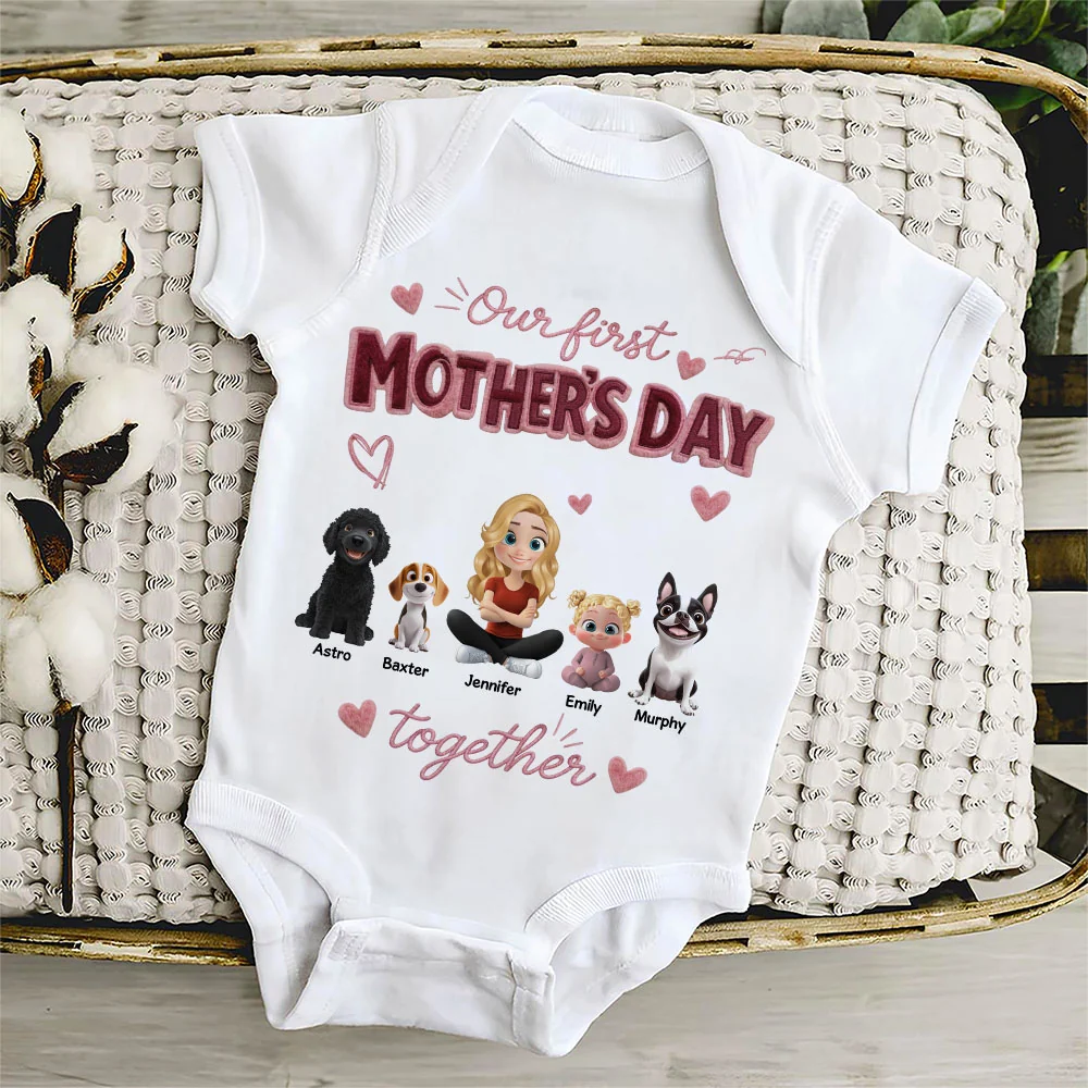 The Beginning Of Mom - Personalized Custom Baby Onesie - Image 5