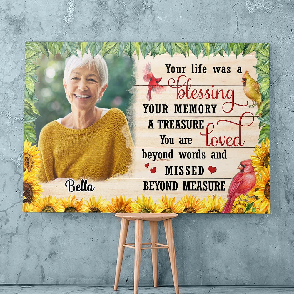 The Blessing Life - Personalized Custom Photo Canvas - Image 2