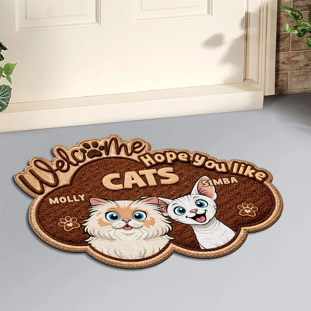 The Cat Runs This House - Personalized Custom Doormat - Image 2