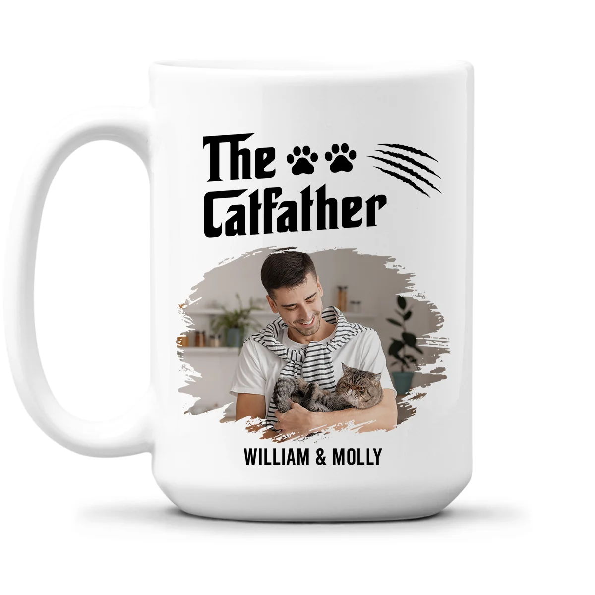 The Catfather Photo - Personalized Custom Coffee Mug - Image 2