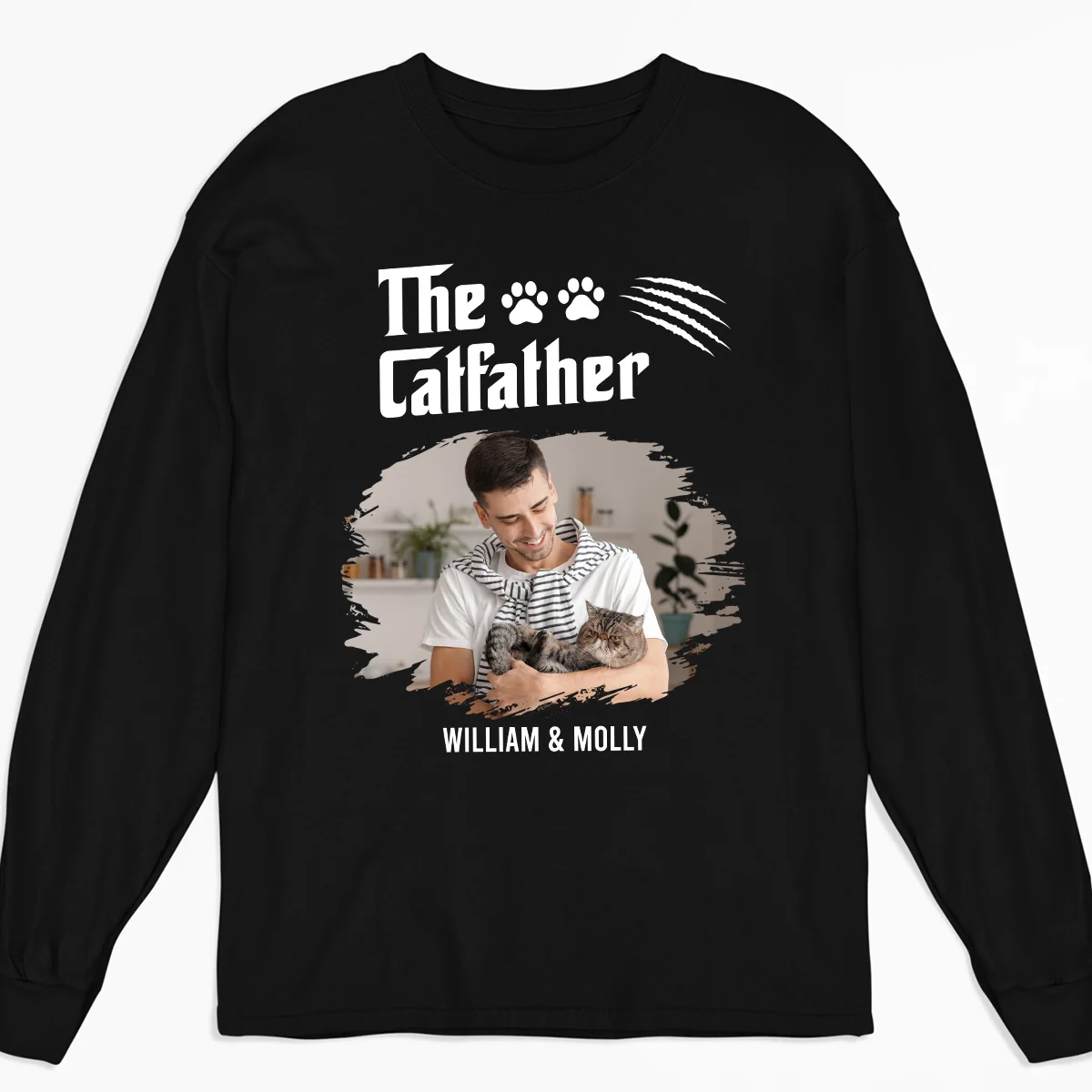 The Catfather Photo - Personalized Custom Long Sleeve T-Shirt