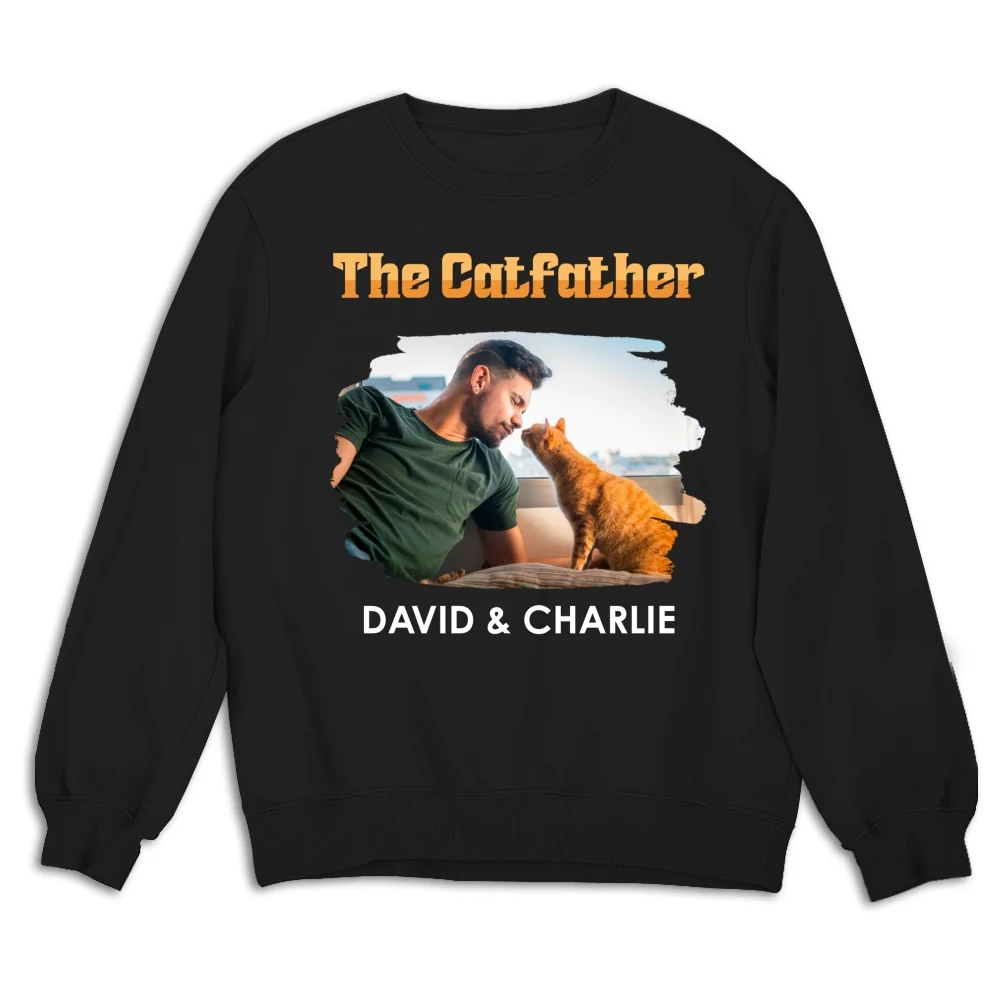 The Catfather Retro Photo - Personalized Custom Shirt - Image 11