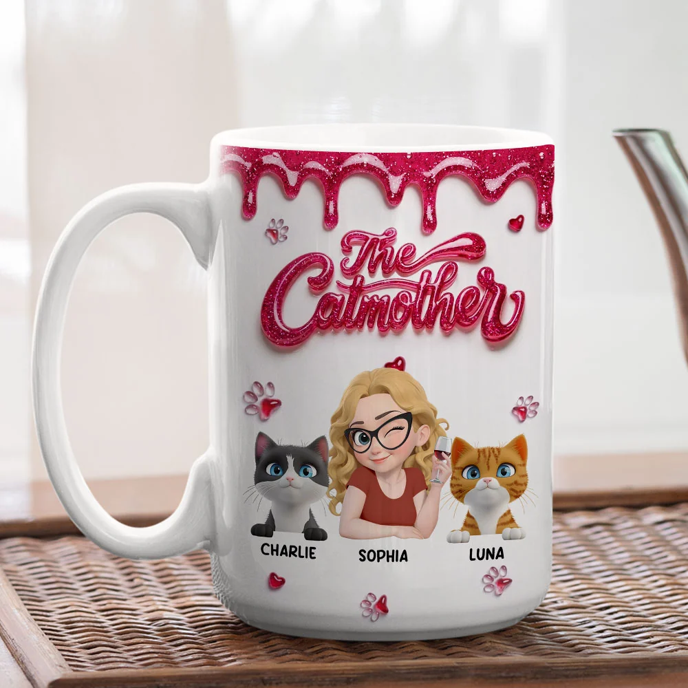 The Catmother - Personalized Custom Coffee Mug - Image 3