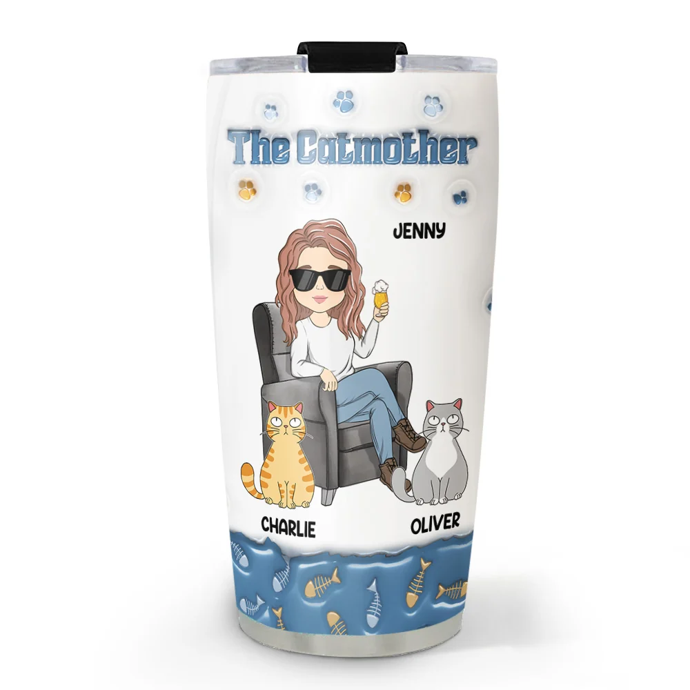 The Catmother Version 2 - Personalized Custom 3D Inflated Effect Tumbler
