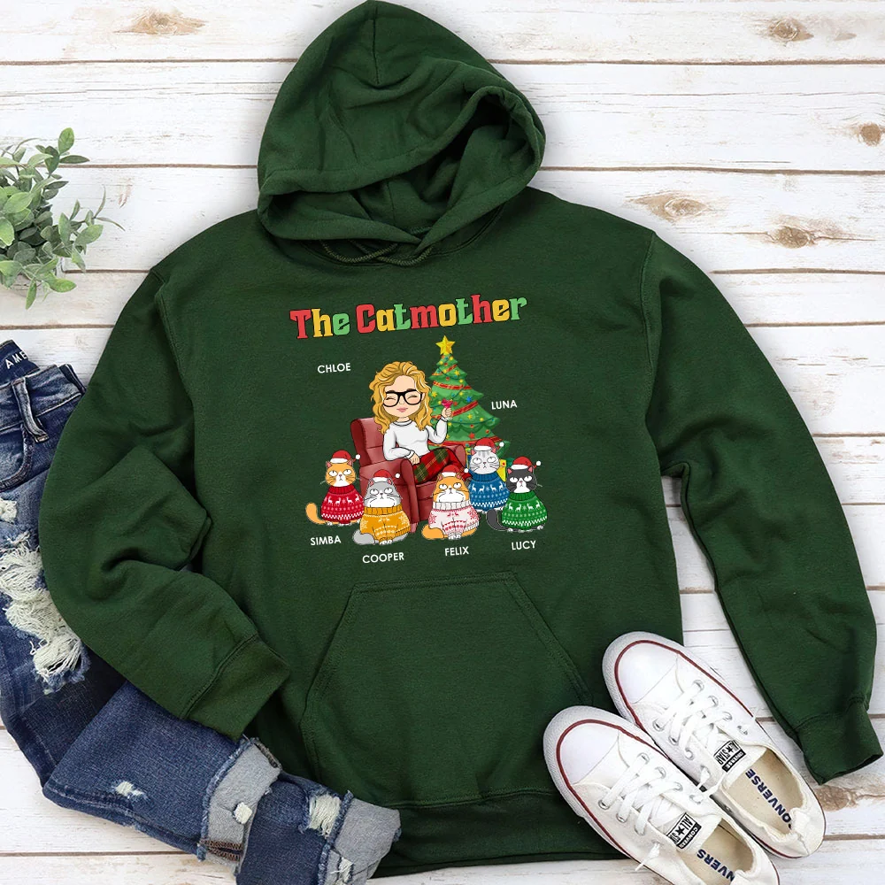 The Catparents Christmas - Personalized Custom Hoodie - Image 4