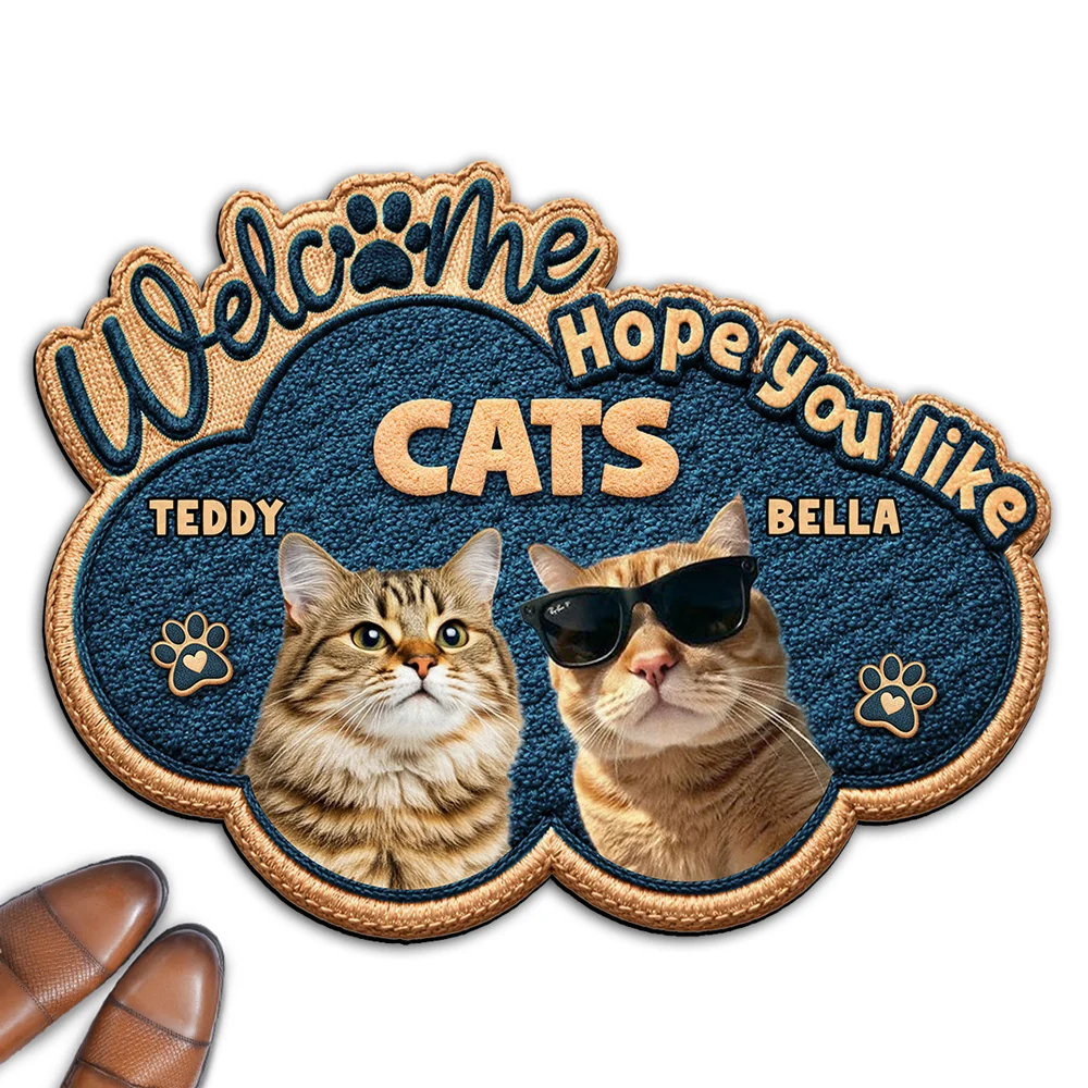 The Cats Owns This House Photo - Personalized Custom Doormat