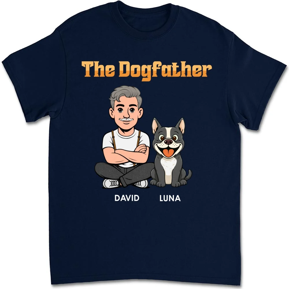 The Dogfather Retro - Personalized Custom Shirt - Image 12