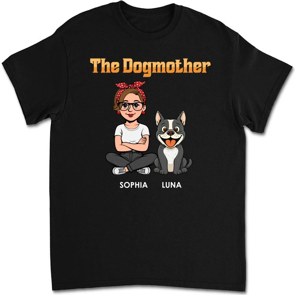 The Dogmother Retro - Personalized Custom Unisex T-Shirt - Image 6