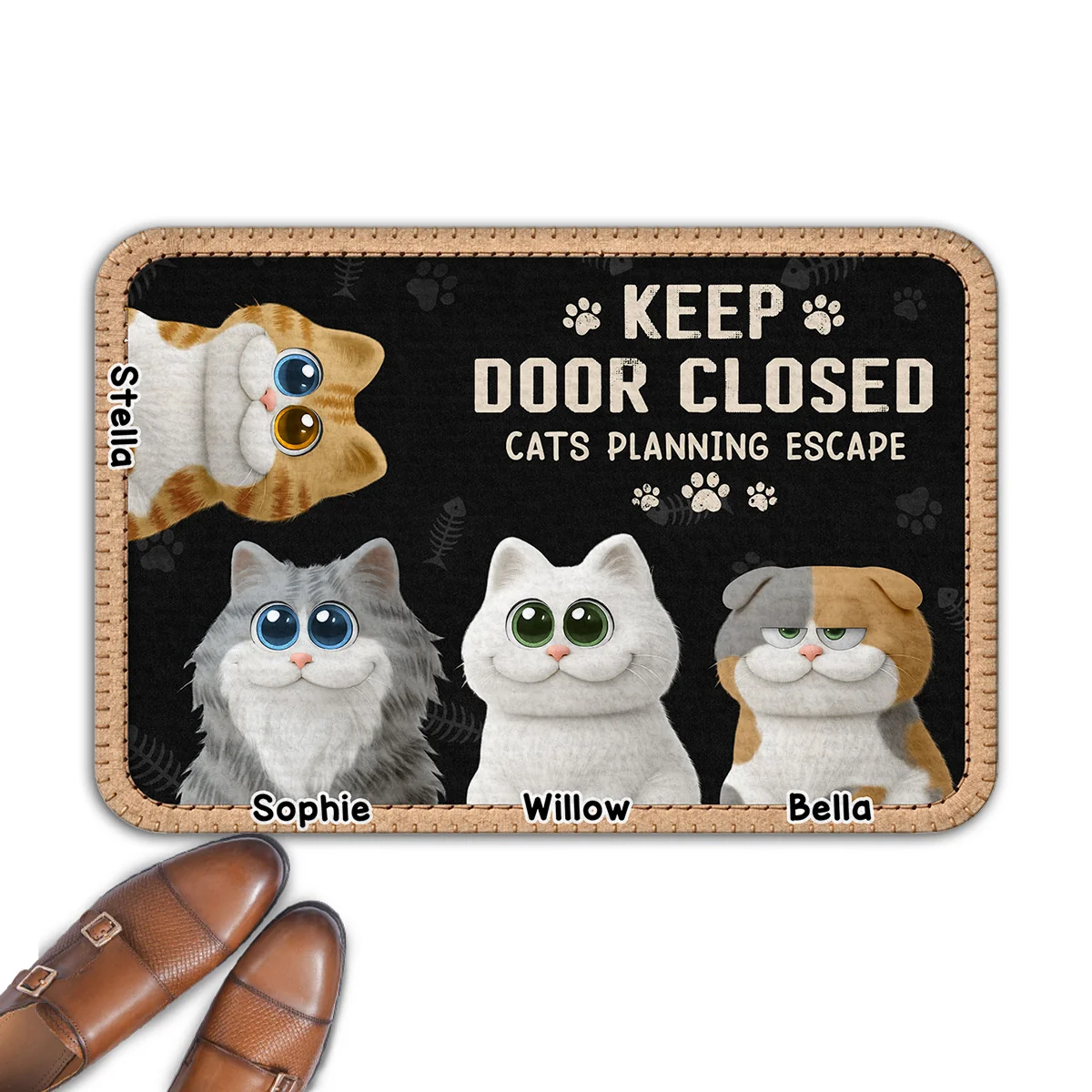 The Door Should Be Closed - Personalized Custom 3D Effect Doormat