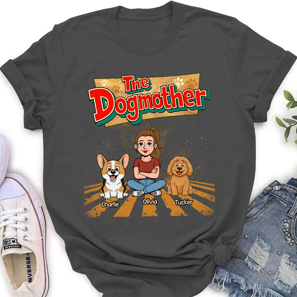 The Father Of Baby Dog - Personalized Custom Women's T-Shirt - Image 5