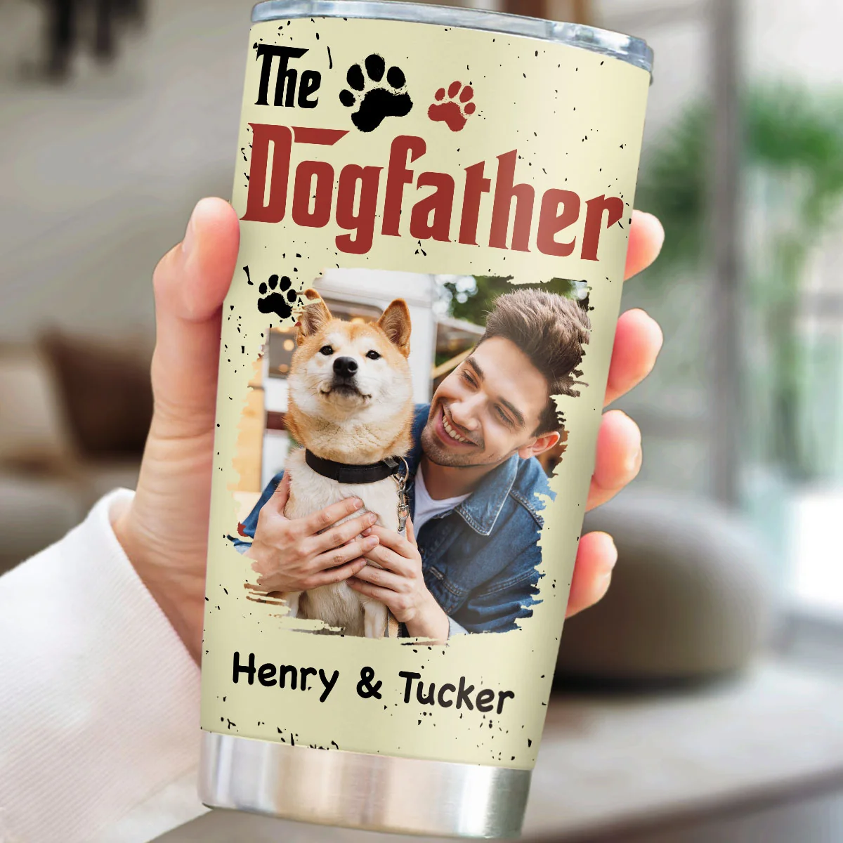 The Father Of Dogs Photo - Personalized Custom Tumbler
