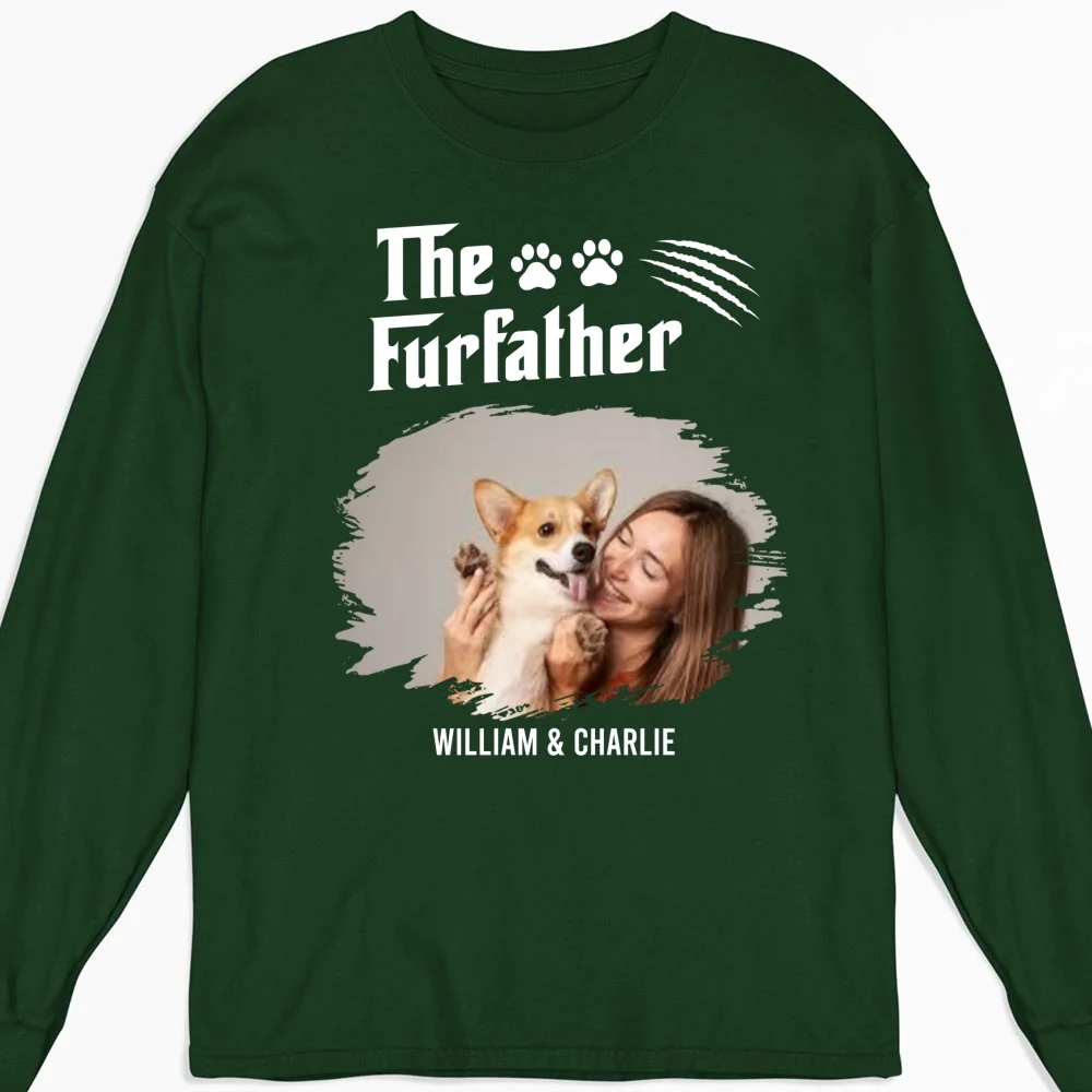 The Furfather Photo - Personalized Custom Long Sleeve T-shirt - Image 5