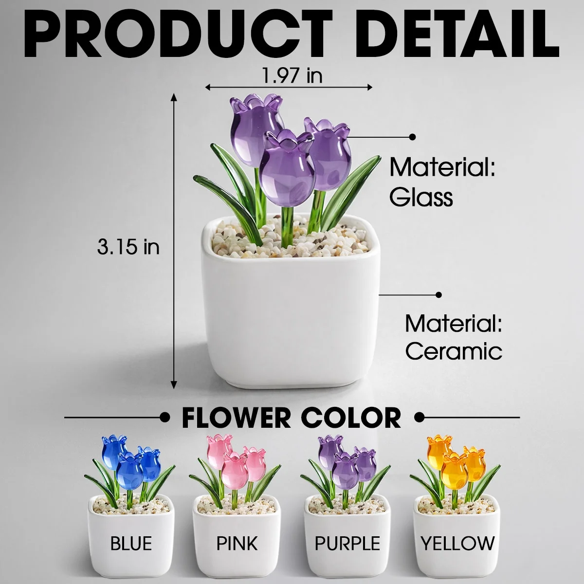 The Furmother - Personalized Custom Glass Everlasting Tulips - Image 6