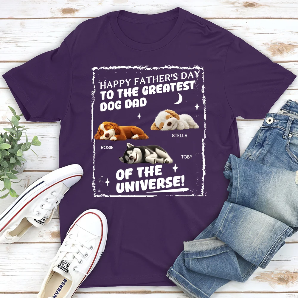 The Greatest Dog Dad In The World - Personalized Custom Unisex T-Shirt - Image 4