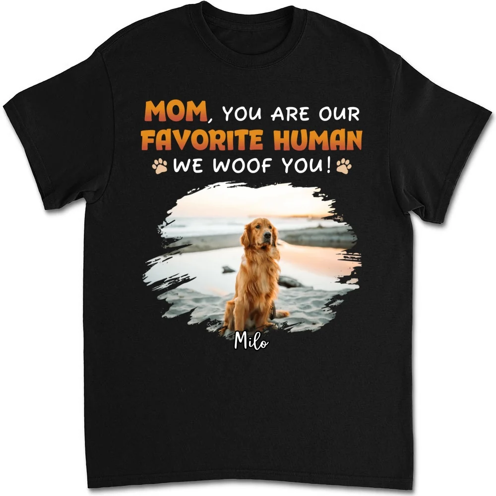 The Hooman I Love Photo - Personalized Custom Shirt - Image 7