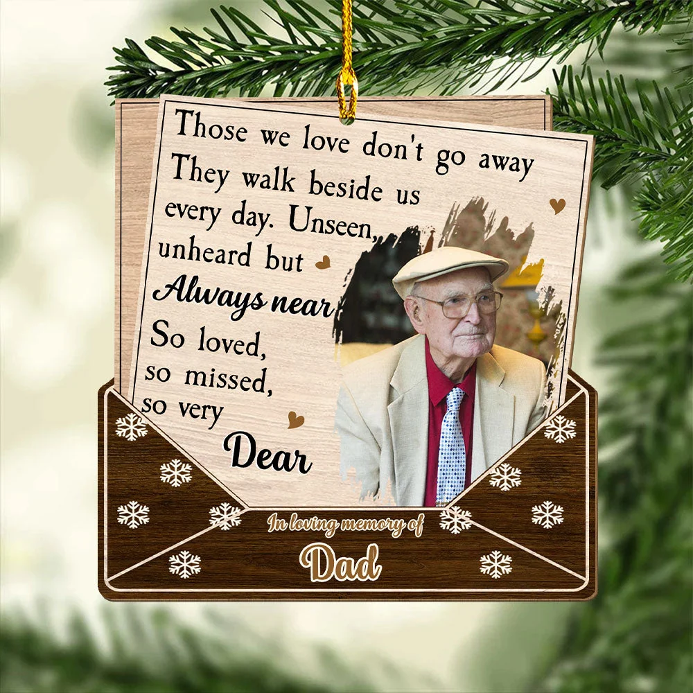 The Letter To Heaven - Personalized Custom 1-layered Wood Ornament - Image 4