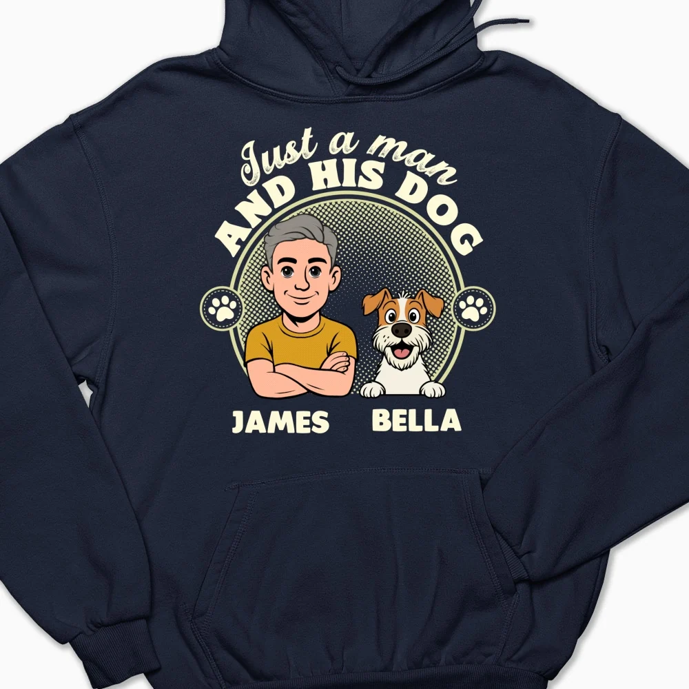 The Man And The Dog - Personalized Custom Hoodie - Image 4