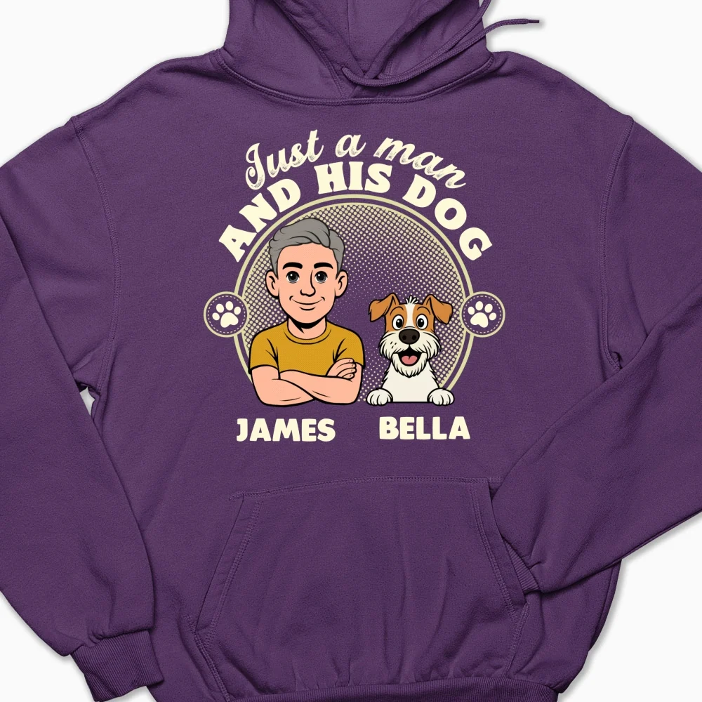 The Man And The Dog - Personalized Custom Hoodie - Image 7